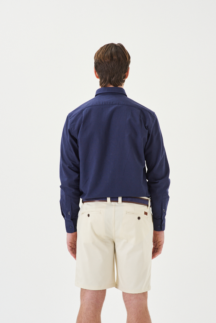 CAMISA SPORT BUTTON DOWN Regular Manga larga Lino-Alg - Imagen 7