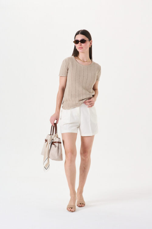 SHORT SASTRE CON PASADOR PINZADO