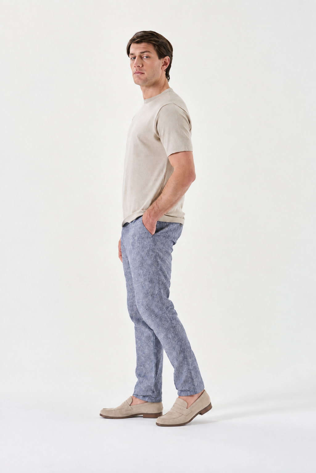 PANTALÓN CHINO SPORT DE LINO FTSÍA - Imagen 2