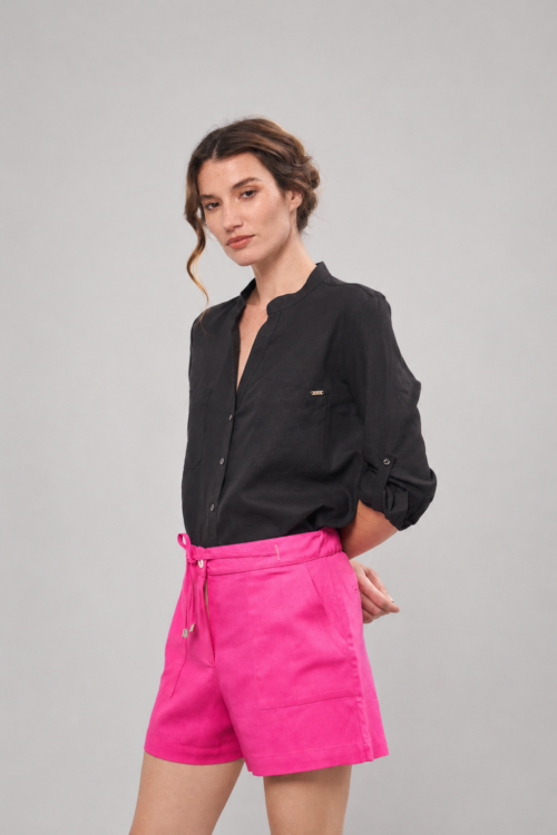 CAMISA DE LINO CUELLO MAO