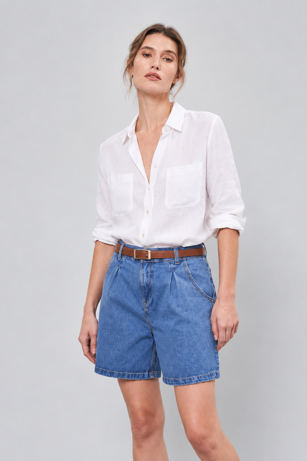 SHORT DENIM PINZADO