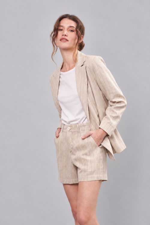 SHORT DE LINO CON LUREX