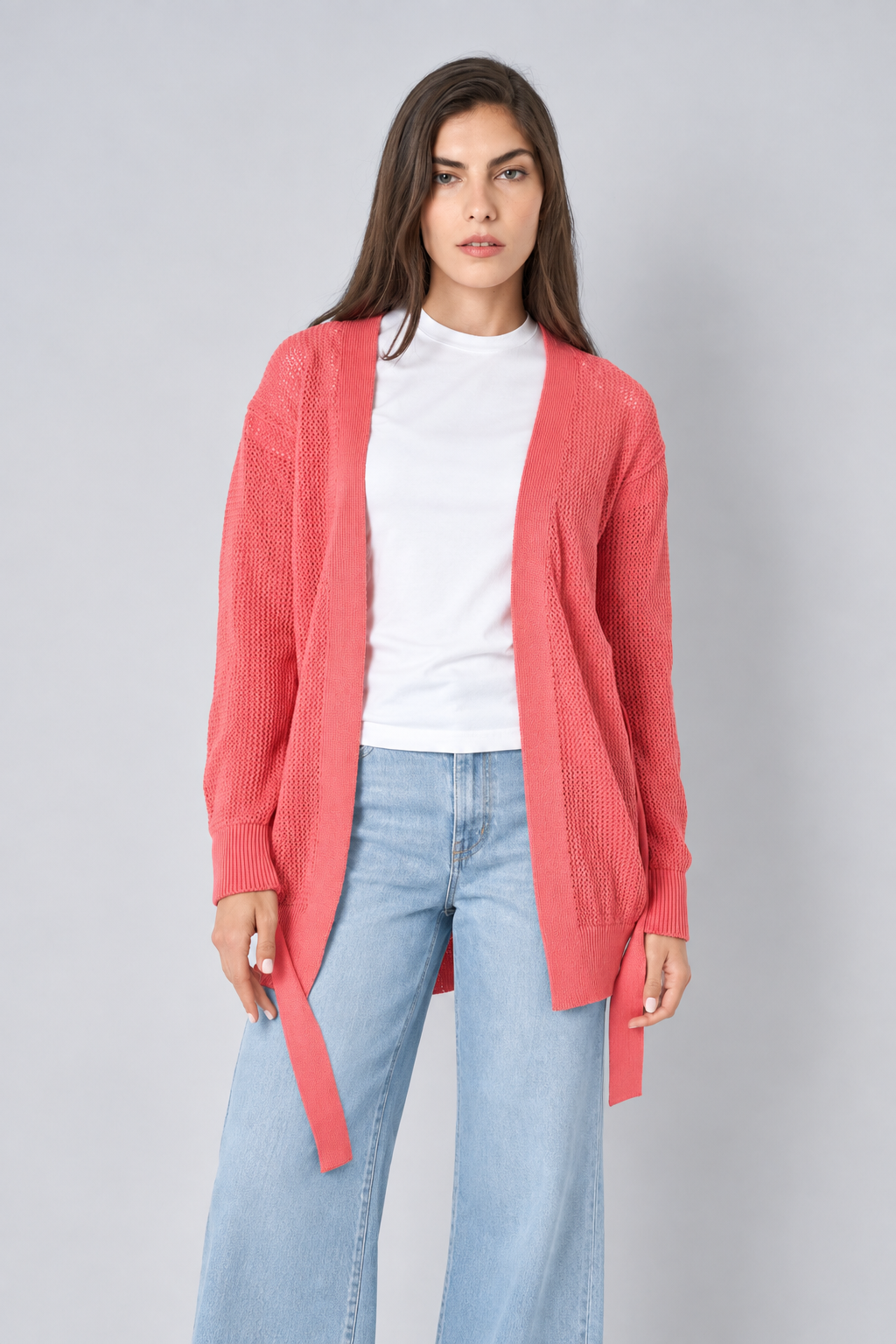 CARDIGAN CALADO CON LAZO - Imagen 5
