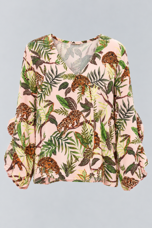 BLUSA ESCOTE V SAFARI