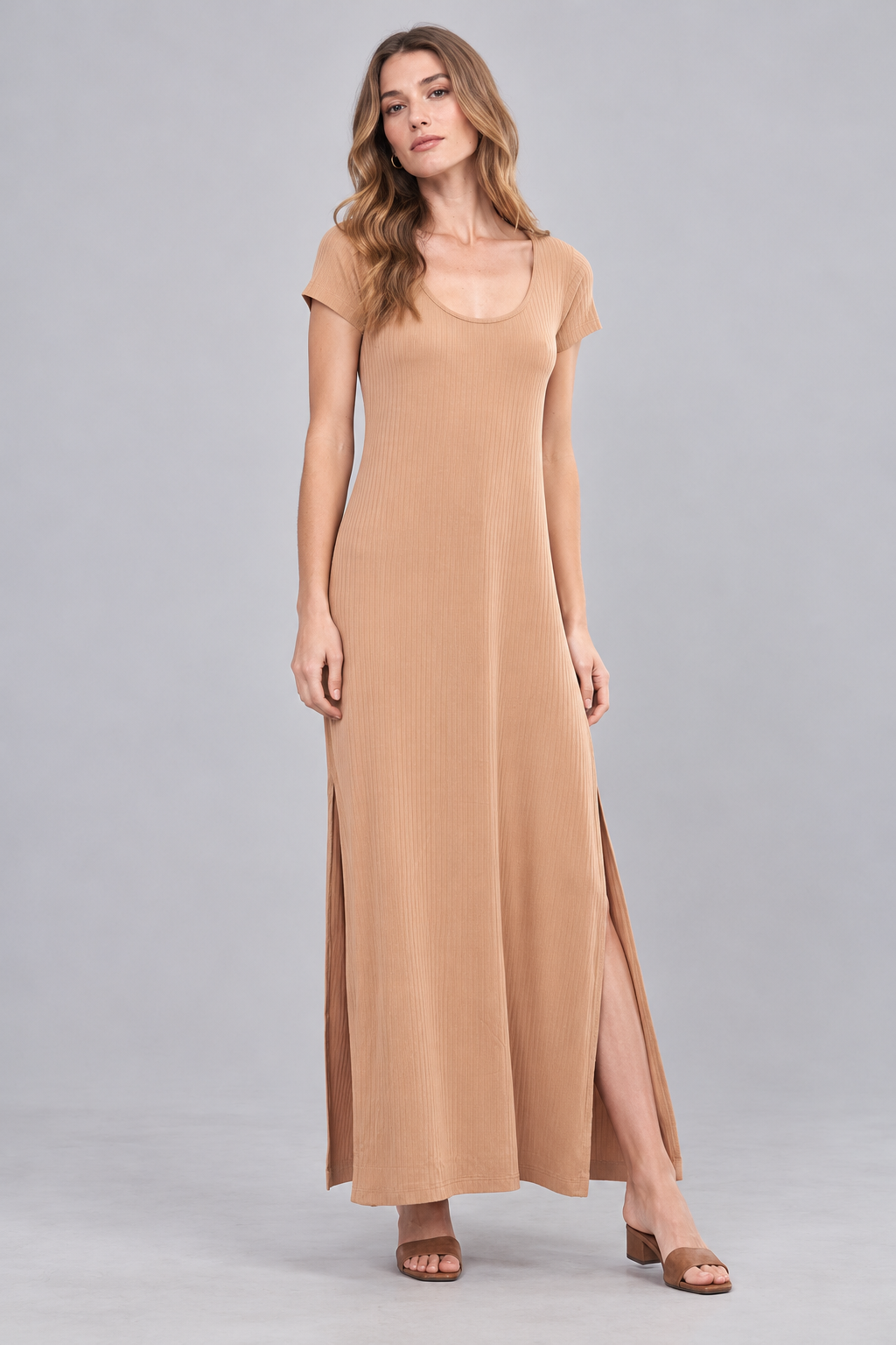 VESTIDO LARGO CON TIRAS